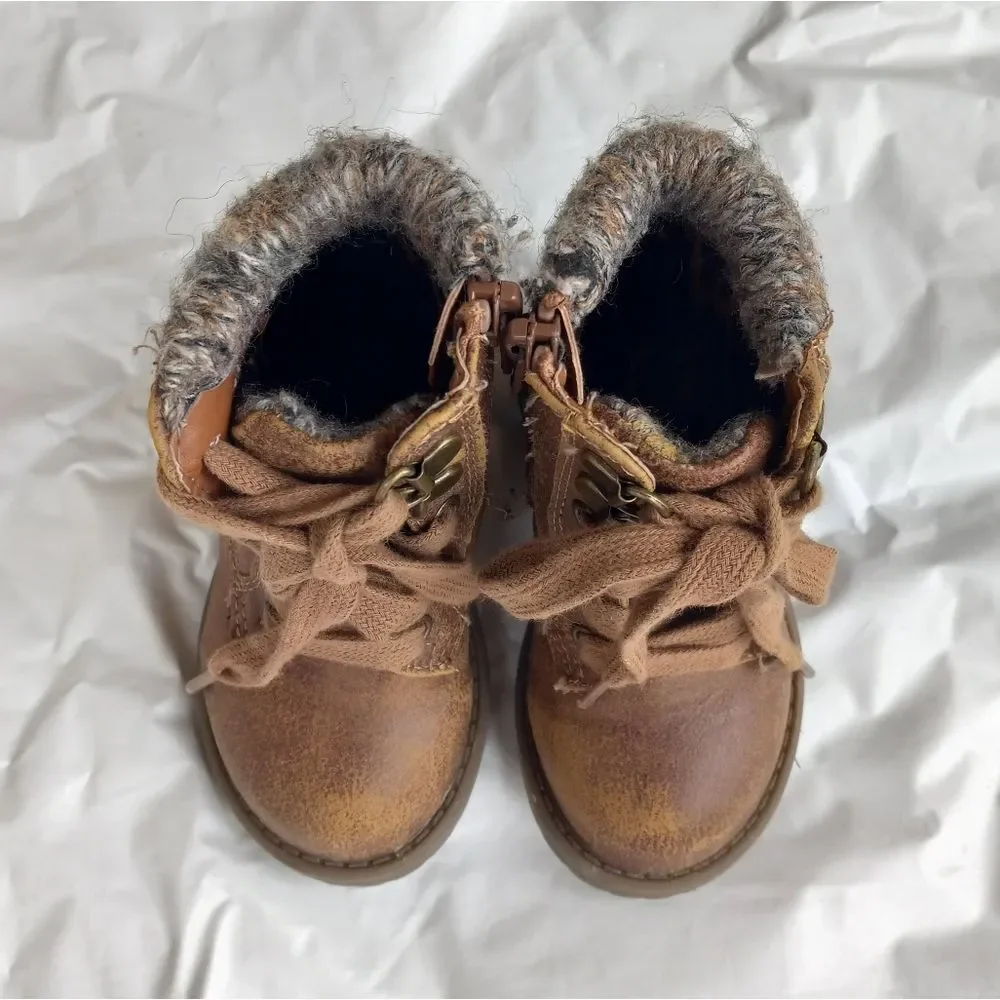 Madden Girl Cognac Hiking Boots Baby Size 5